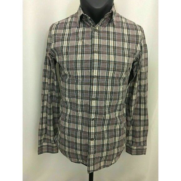 Banana Republic Long Sleeve Red White dress shirt - Picture 1 of 8